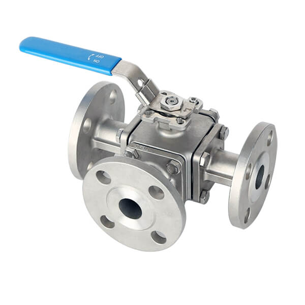 Three-way ball valve seat material temperature range chart PTFE RPTFE PPL Metal Three Way Ball Valve